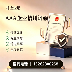 泉州AAA企业信用评级申请服务